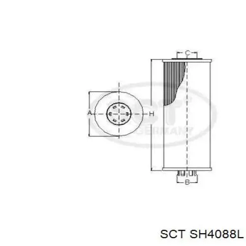 Фильтр масляный SCT SH4088L