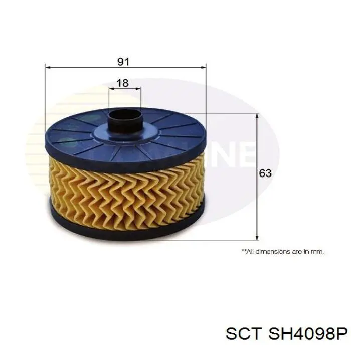 Фильтр масла SCT SH4098P