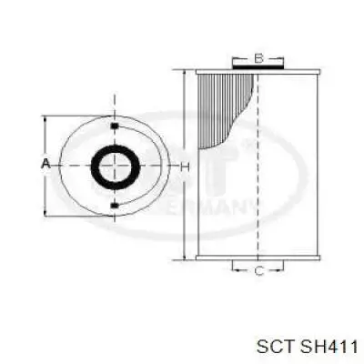 Фильтр масляный SCT SH411