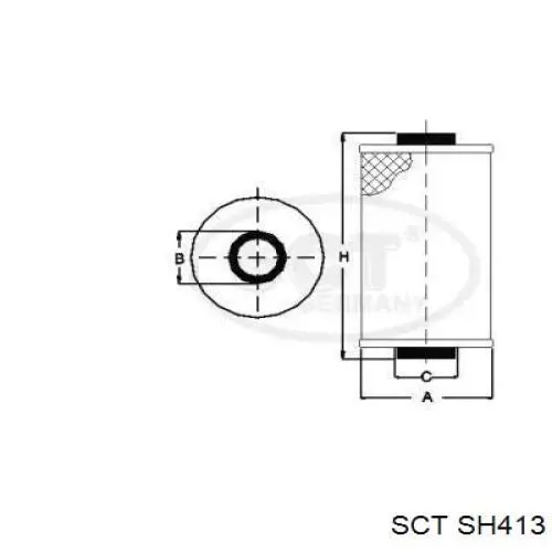 SH413 SCT масляный фильтр