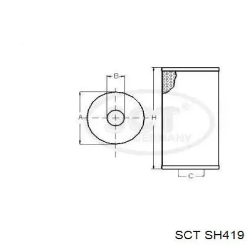 SH419 SCT масляный фильтр