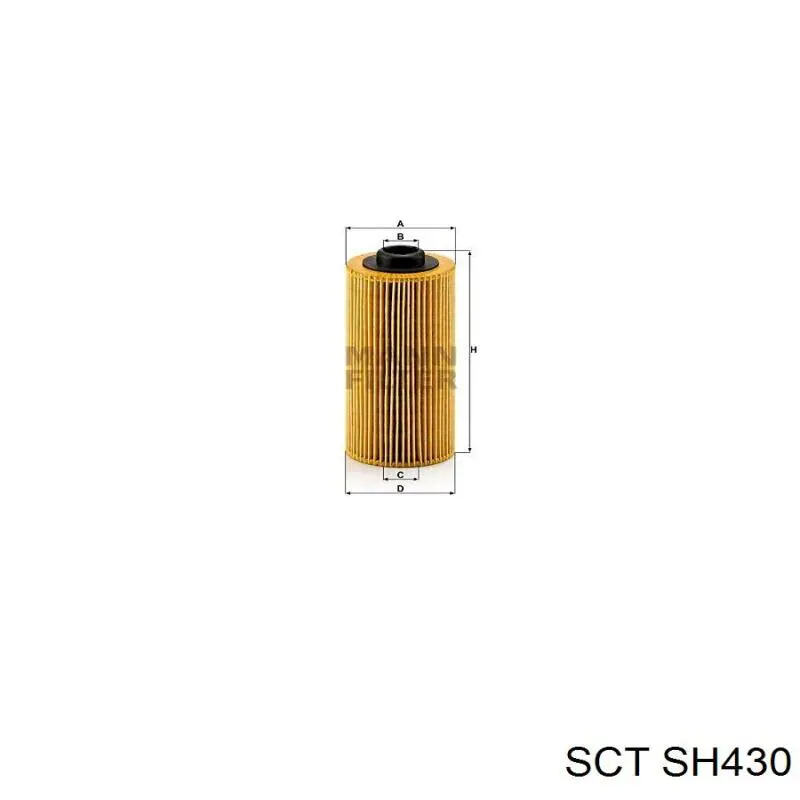 SH430 SCT Масляный фильтр двигателя
