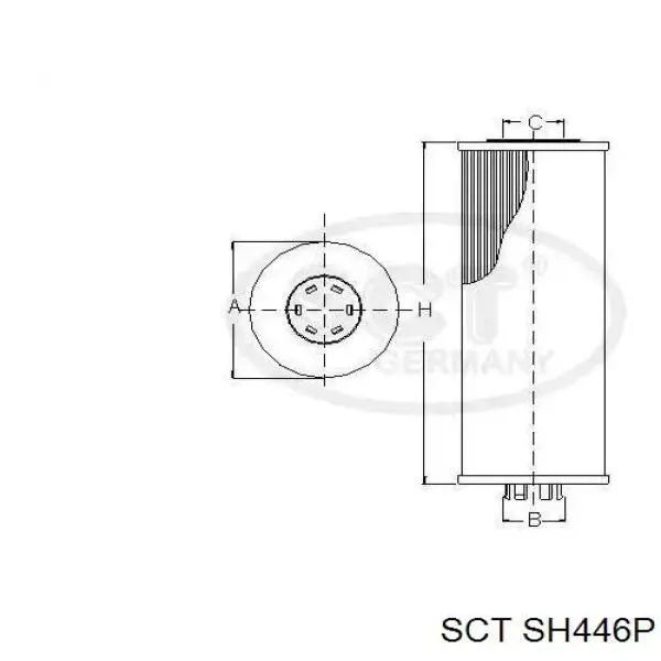 Масляный фильтр SH446P SCT