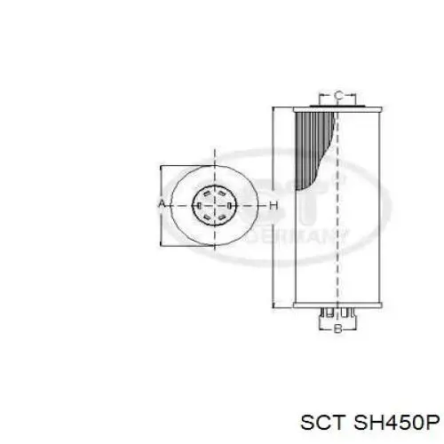 Масляный фильтр SH450P SCT