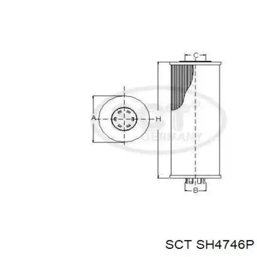 SH 4746 P SCT масляный фильтр