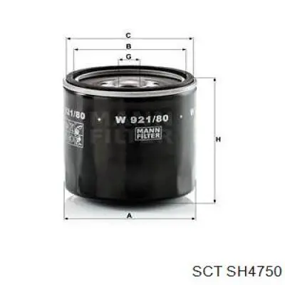 SH 4750 SCT масляный фильтр