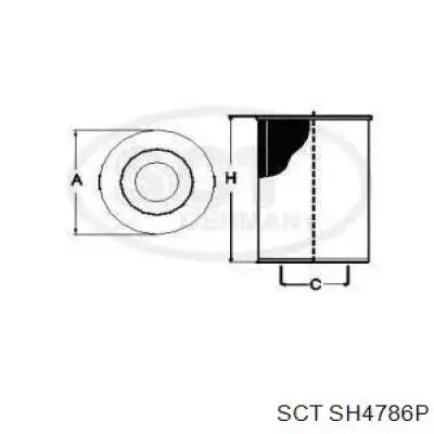 Масляный фильтр SH4786P SCT