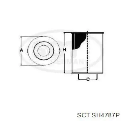 Масляный фильтр SH4787P SCT