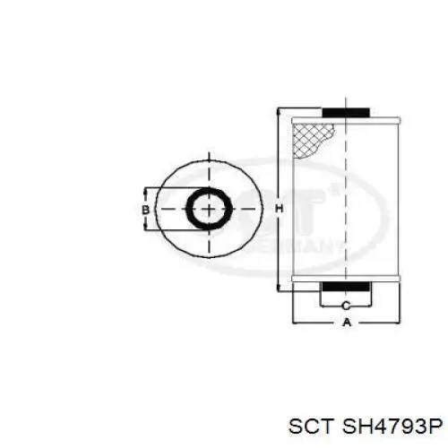 Фильтр очистки масла центробежный SCT SH4793P цена, от 5.89 USD