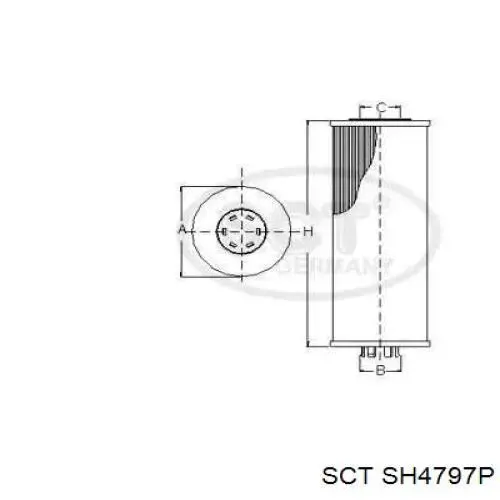Купить SH4797P SCT Фильтр центробежный очистки масла