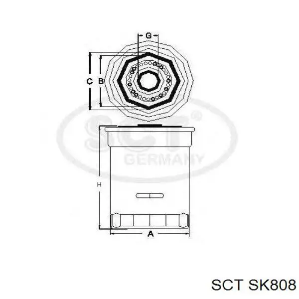 SK808 SCT масляный фильтр