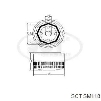 SM118 SCT масляный фильтр