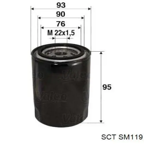 Масляный фильтр SM119 SCT