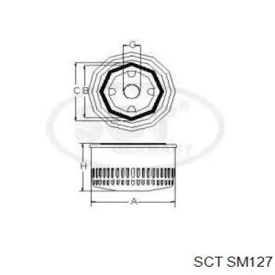 SM127 SCT масляный фильтр