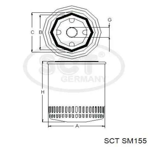 Фильтр очистки масла центробежный SCT SM155 цена, от 8.13 USD