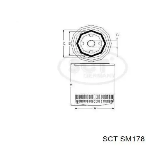 SM178 SCT масляный фильтр