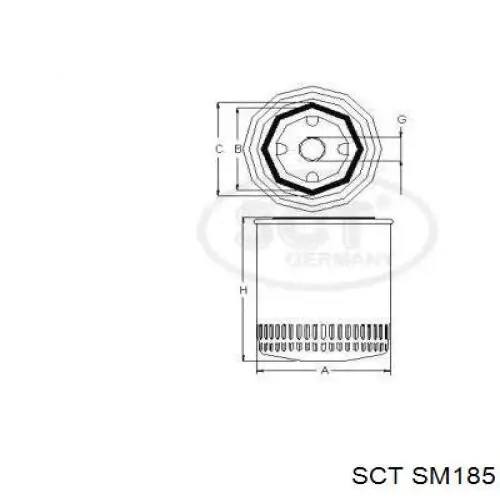 Масляный фильтр SM185 SCT