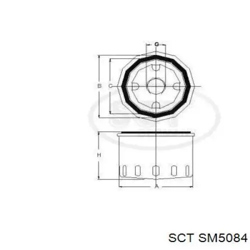 Фильтр масла SCT SM5084