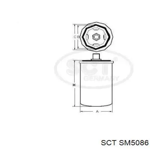 Filtro de aceite SM5086 SCT