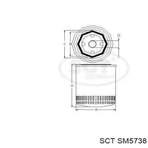 Фильтр АКПП SM5738 SCT