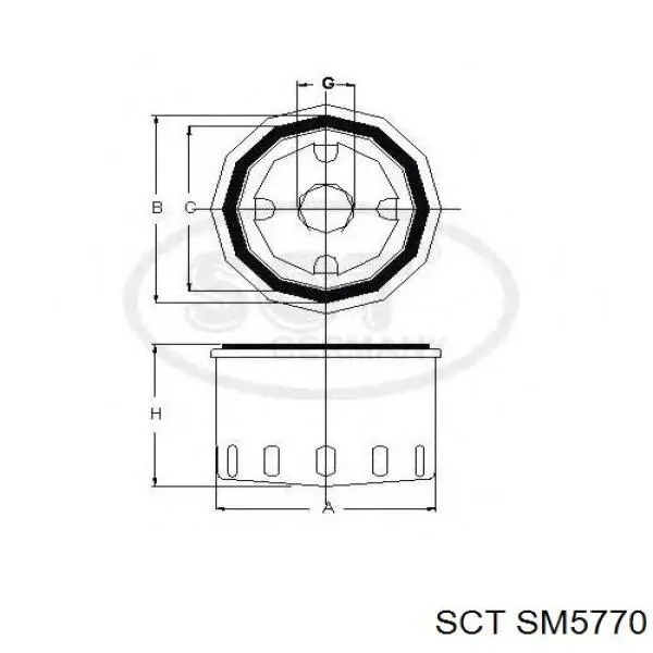Масляный фильтр SM5770 SCT