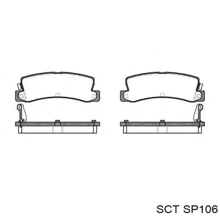 SP106 SCT задние тормозные колодки