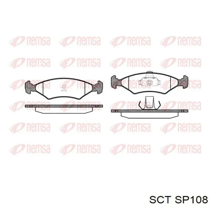 Передние тормозные колодки SP108 SCT