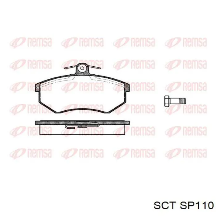 Колодки тормозные передние дисковые SCT SP110