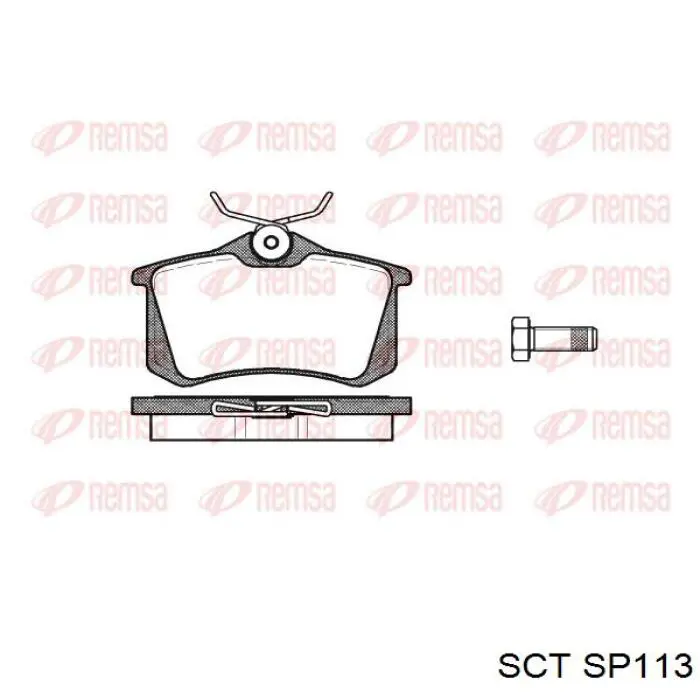 Задние тормозные колодки SP113 SCT