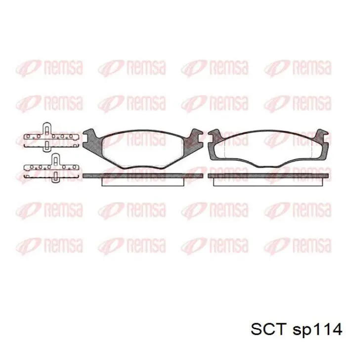 Колодки тормозные передние дисковые SCT SP114
