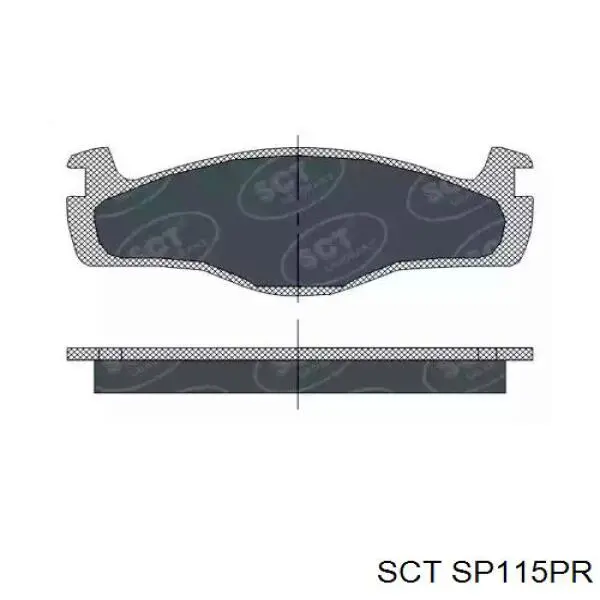 Передние тормозные колодки SP115PR SCT