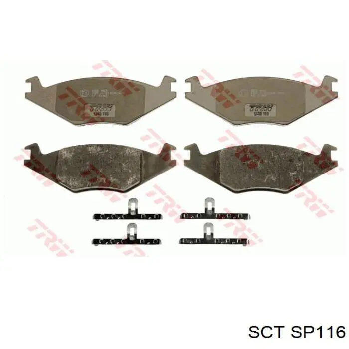 Передние тормозные колодки SP116 SCT