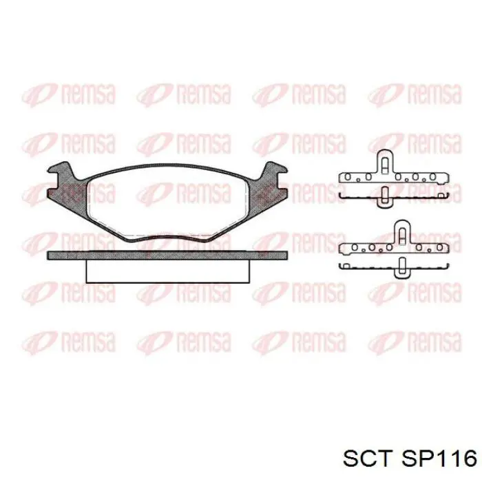 Передние тормозные колодки SP116 SCT