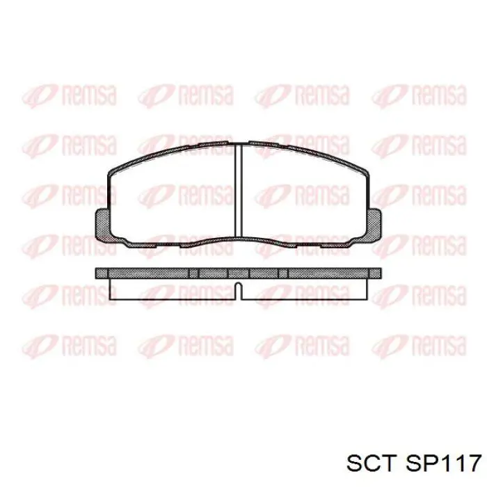 Передние тормозные колодки SP117 SCT