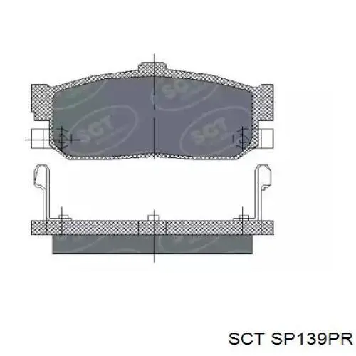 Задние тормозные колодки SP139PR SCT