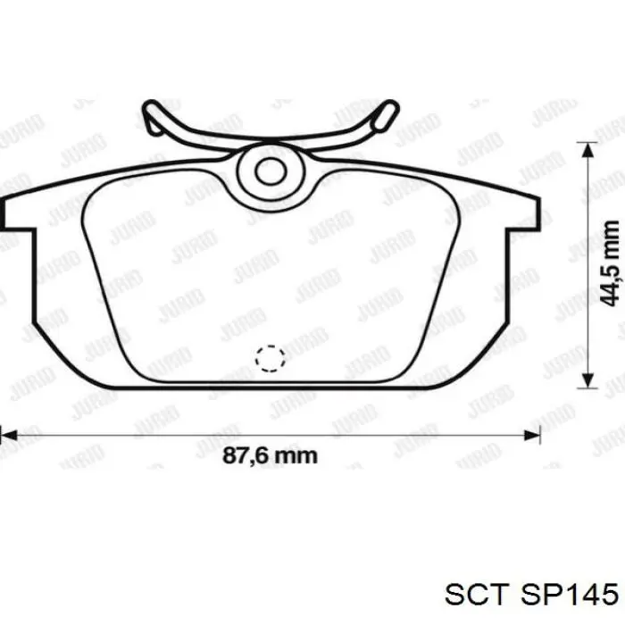 SP145 SCT Колодки тормозные дисковые комплект