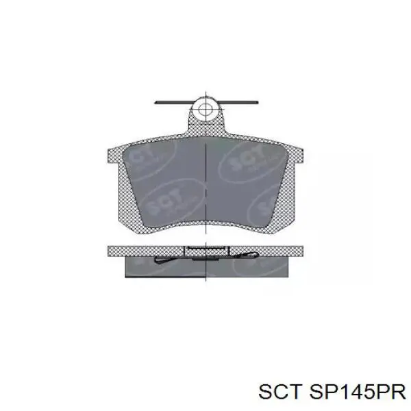 Колодки тормозные задние дисковые SCT SP145PR