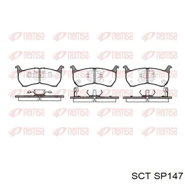 Передние тормозные колодки SP147 SCT