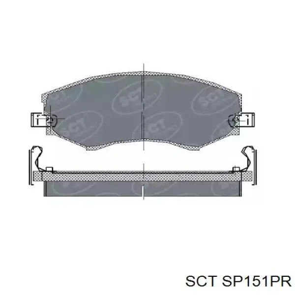 Передние тормозные колодки SP151PR SCT