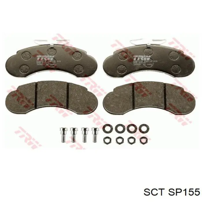 Задние тормозные колодки SP155 SCT