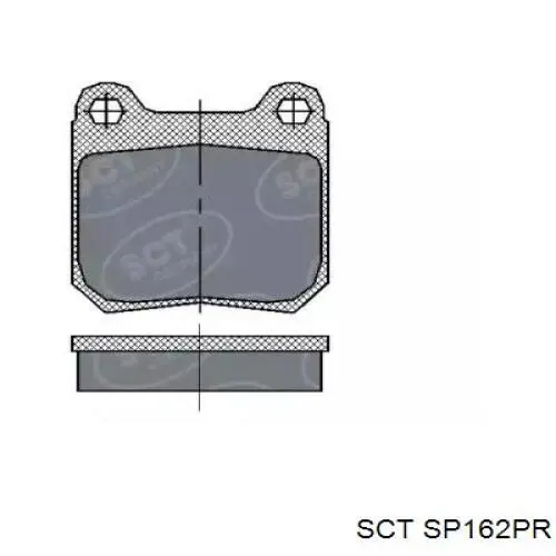 Колодки тормозные задние дисковые SCT SP162PR