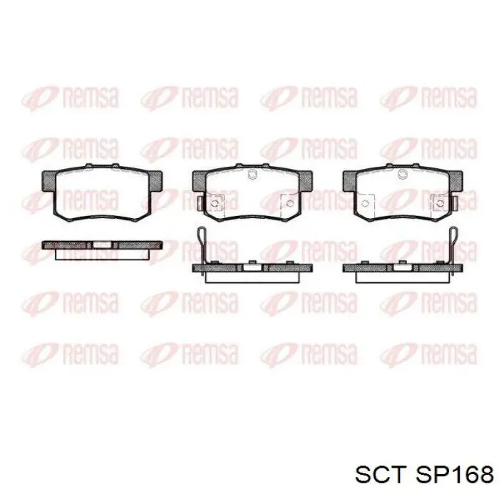 SP 168 SCT колодки тормозные задние дисковые