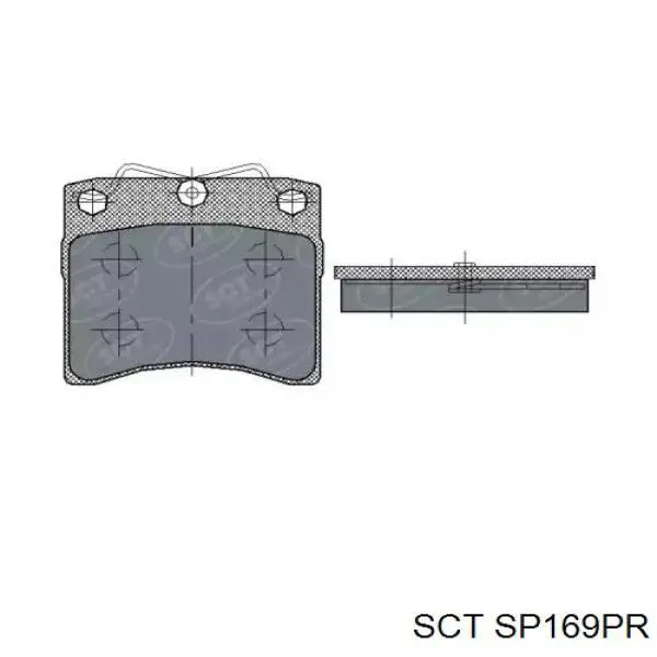 Передние тормозные колодки SP169PR SCT