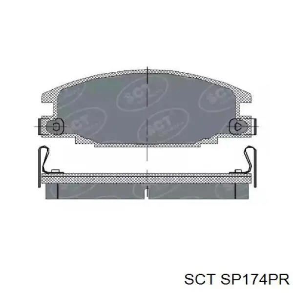 Передние тормозные колодки SP174PR SCT