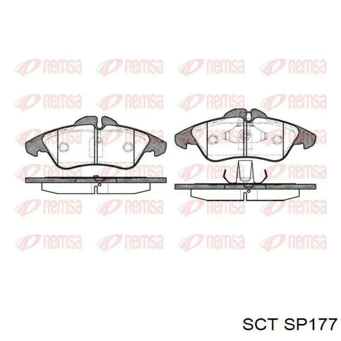 SP177 SCT колодки тормозные передние дисковые