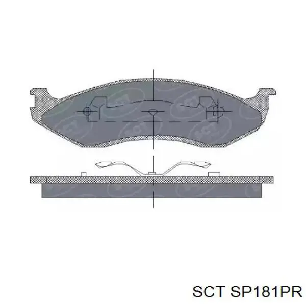 Передние тормозные колодки SP181PR SCT