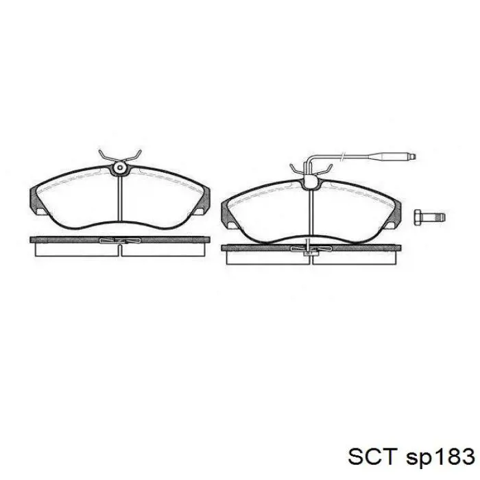 Колодки тормозные передние дисковые SCT SP183