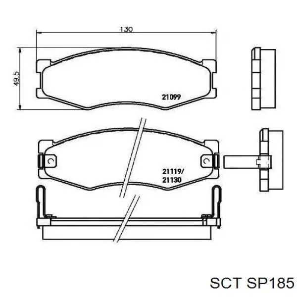 Колодки SCT SP185 цена, от 22.54 USD