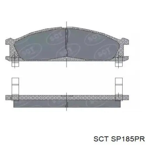 Передние тормозные колодки SP185PR SCT