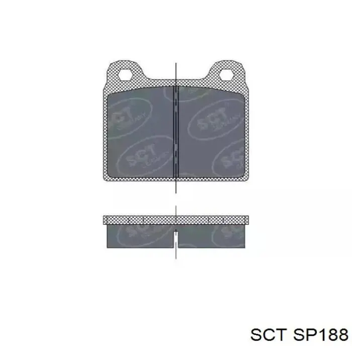 Передние тормозные колодки SP188 SCT